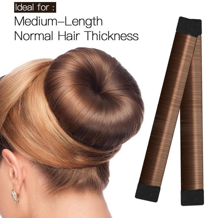 4-piece bun maker - Magic hairband - For children and women - DIY styler - Easily create a ballerina hairstyle - Create a perfect bun - Hairband - Bun - Bun maker for long hair - Four different colors.