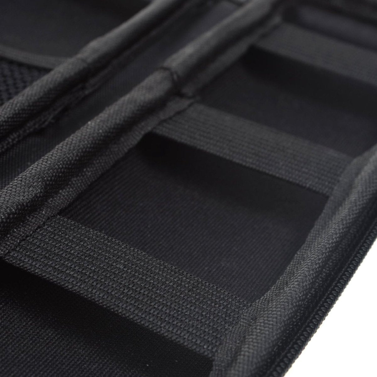 Hard-shell EVA pencil case - Zippered pencil case - Storage bag - Stationery box - Makeup bag - Portable - Multifunctional - Holder for Executive fountain pen and stylus, touch pen, USB cables - For adults, girls and boys - Black - 20*6*4 cm