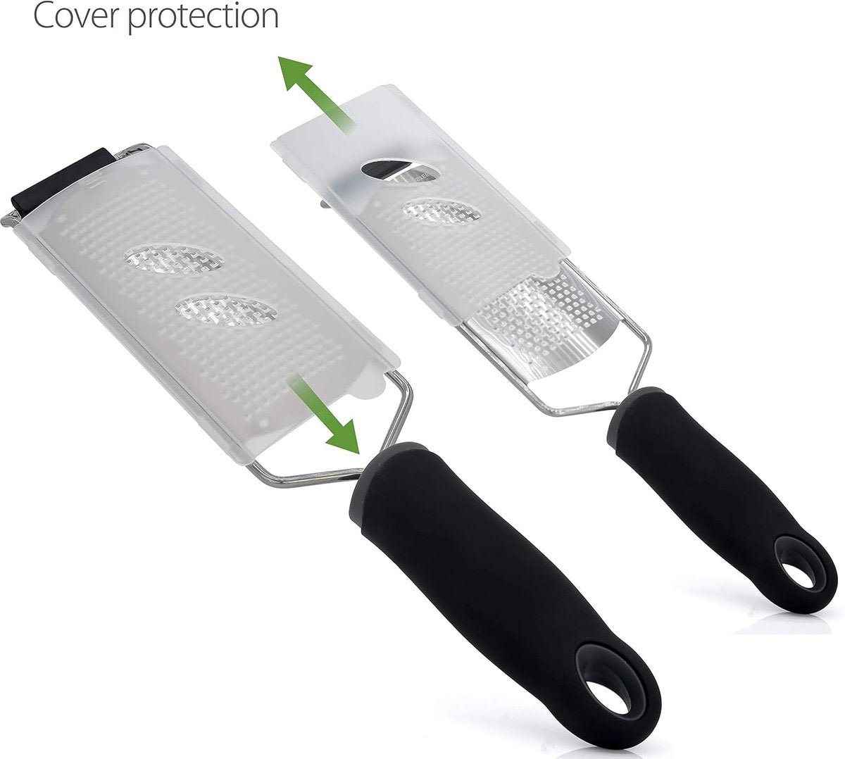 Zester - Lemon grater - Cheese grater - Ginger grater - Garlic grater - Long hand grater - Grater - Wide grater - for citrus fruits, cheese, ginger and dried cheese - 31*6.5 cm - black