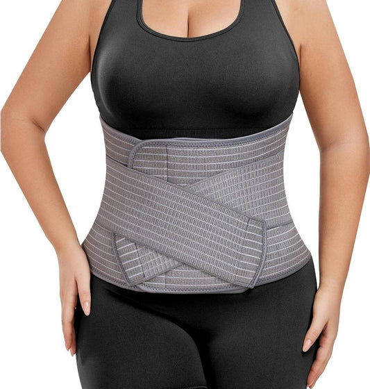 Postpartum Pregnancy Belt - Postpartum Belly Belt - Postpartum Support Belt - Breathable Belly Wrap - Pregnancy Belly Belt - Belly Braces - Corset - Kidney Warmer - Recovery Belt - Lower Back Support - for women - Size L/XL - Grey.