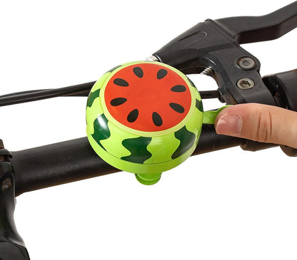 Bicycle bell - Fruits bicycle bell for children - Children's bicycle bell - adjustable bicycle bell - bicycle accessories - bicycle horn - ringing bicycle bell sound - watermelon pattern - 6*5 cm - red and green