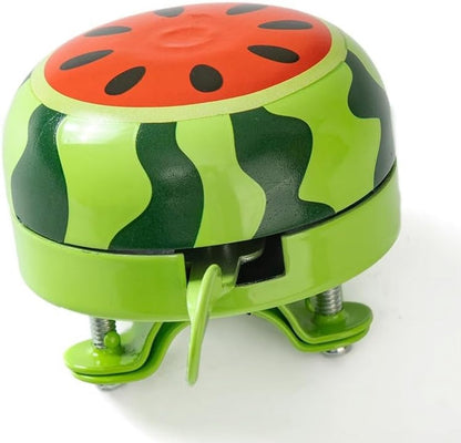 Bicycle bell - Fruits bicycle bell for children - Children's bicycle bell - adjustable bicycle bell - bicycle accessories - bicycle horn - ringing bicycle bell sound - watermelon pattern - 6*5 cm - red and green