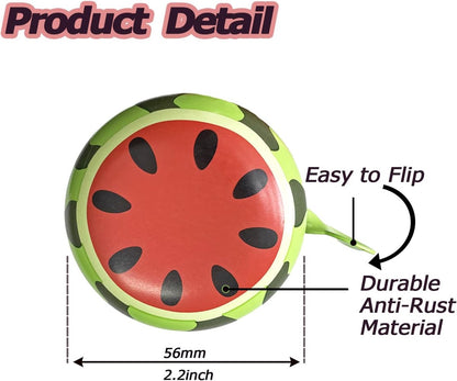 Bicycle bell - Fruits bicycle bell for children - Children's bicycle bell - adjustable bicycle bell - bicycle accessories - bicycle horn - ringing bicycle bell sound - watermelon pattern - 6*5 cm - red and green