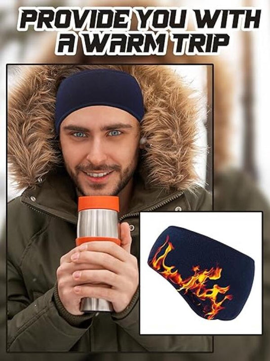 Comfort Earmuffs - 3 Pieces - Ear Warmers - Headband - Earmuffs - Headband Ear Muffs - Winter Ear Muffs - Winter Sports - Women / Men - Unisex - for running, cycling, and skiing in cold weather - Black.