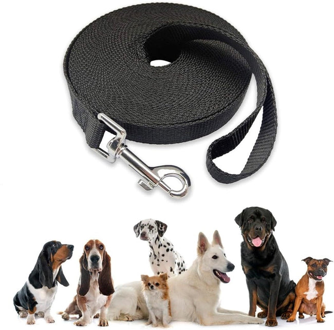 5m*2cm - Dog Leash - Dog Training Leash - Pet Leash - Waterproof - With wrist strap and 360Â° carabiner - long leash - leash - robust - Pet Supplies - for medium and large dogs - for obedience training - black. Hover Image