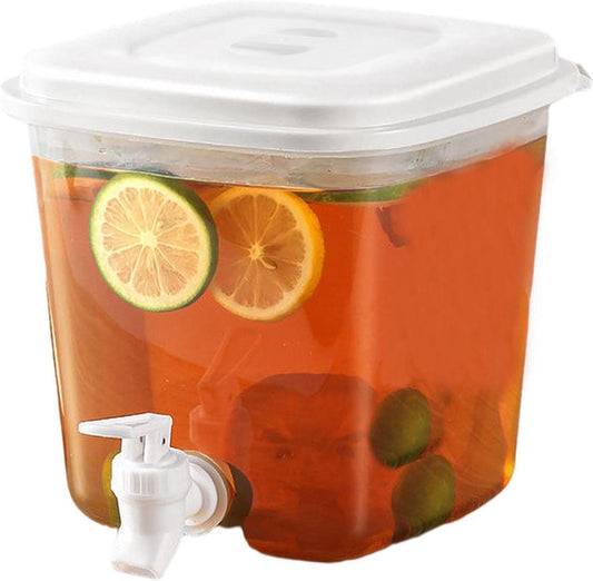 Water Dispenser - 3.5L Water Dispenser with Lid - Water Tap - Drink Bucket - Beverage Machine with Tap - Lemonade Dispensers - Lemonade Tap - Plastic Juice Dispenser - Beverage Dispensers - Juice Dispenser - Lemonade Juice Party Cocktail Cold Water Jug.