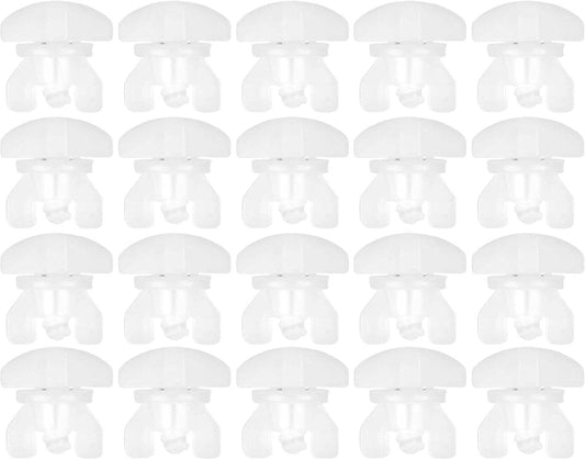20 pieces - Curtain Rail Plugs - plastic curtain rail plugs - curtain locks - sliding rails - accessories for replacing curtains - curtain rail end lock - curtain stoppers for rail systems - 17*17*17 mm - white