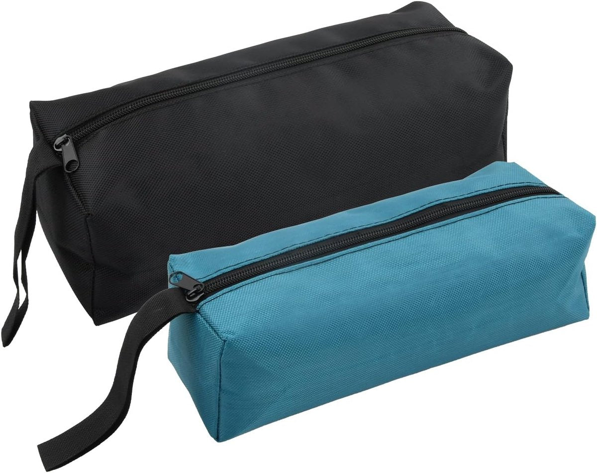2 pieces - 30*10*10cm and 25*8*8.5 cm - Tool bag - small tool bags - waterproof tool bags - sturdy small tool bag - for carpenter, tools and power tools - black and blue.