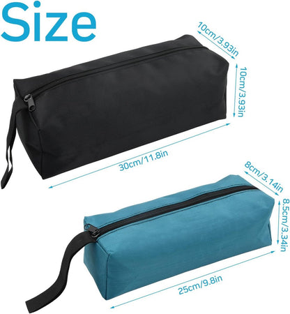 2 pieces - 30*10*10cm and 25*8*8.5 cm - Tool bag - small tool bags - waterproof tool bags - sturdy small tool bag - for carpenter, tools and power tools - black and blue.