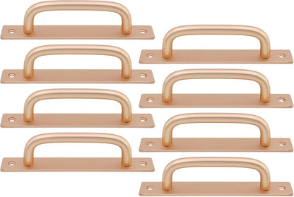 8 Pieces Door Handle - Kitchen Cabinet Handles - Cabinet Handles - Handles for Small Doors - 5" Hole in the Center Aluminum Alloy Cabinet Handles - Kitchen Cabinet Handle - For Drawer Cabinets, Cabinets, Kitchen, Wardrobe and Drawer Handles - Gold