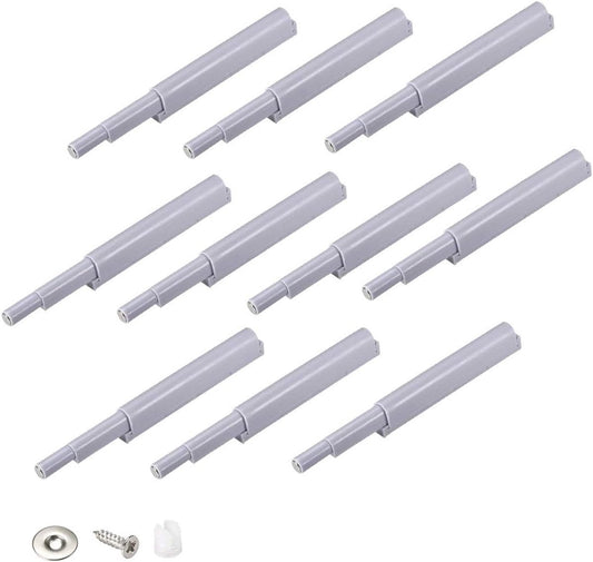 10 pieces - Door catch - Door damper - Door buffer - Door closer - Handleless - Buffer push catches - Automatic Push Door Openers - damper buffers - cabinet door damper - with accessories - for cabinet doors, kitchen cabinets, furniture and kitchen drawer