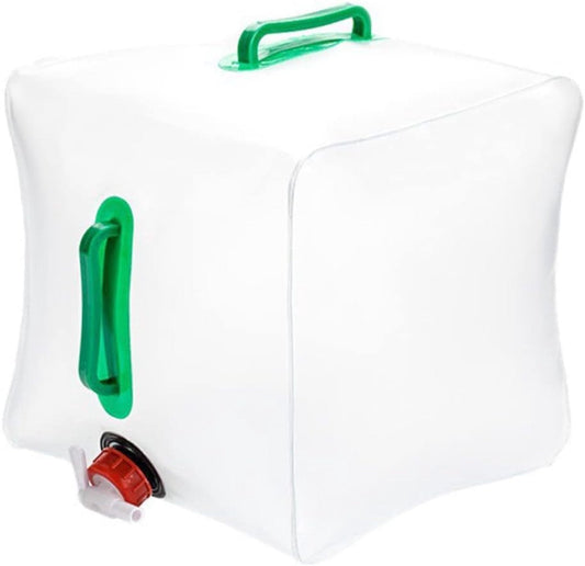 20L - Water tank - Foldable water tank - Foldable water bag - Foldable water container with tap - Portable foldable water bottle - Hydration bag - Camping hydration bag - Easy to store - Travel-friendly - With 2 handles - 28*28*26 cm.