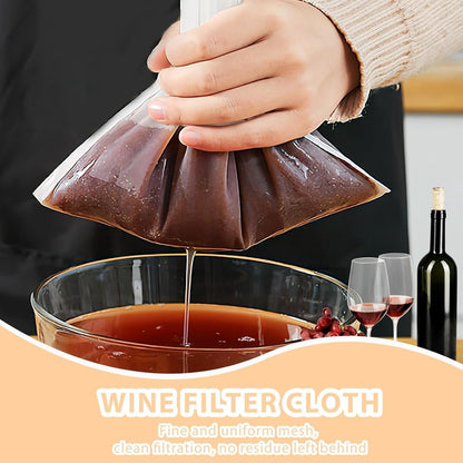 3 pieces - Filter bags - Brew filter bags - Brew bags - Filter Mesh Bags - Strainer cloth - Drawstring filter bags - Fine mesh sieve bags - Reusable - Fine mesh filter wine bag - Beer press - With fine mesh sieve and drawstring closure - 46*40 cm