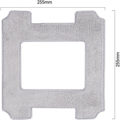 6 pieces - Microfiber cloths - Replacement mop cloths - Suitable for Ecovacs Winbot W1 / W1 Pro / W2 / W2 Omni - Mop cloths - Robot cleaning accessories - Cleaning cloths - Washable Microfiber Cloths - reusable - 255*255 mm - grey