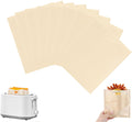 8 pieces - Toaster bags - non-stick toaster bags - non-stick coating - reusable toaster bags - with Teflon coating - washable - for toasters and microwaves - for sandwiches, paninis and snacks - 16*16.5 cm