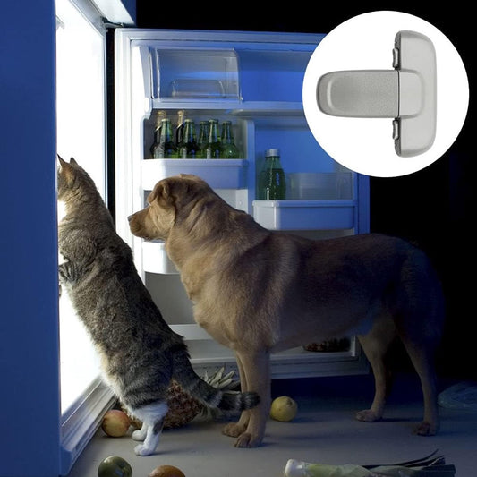 2 pieces - refrigerator locks for children - refrigerator door lock for home - baby safety - cabinet locks - refrigerator lock - freezer lock - refrigerator lock for refrigerator door, freezer door - no tools or drilling required - grey