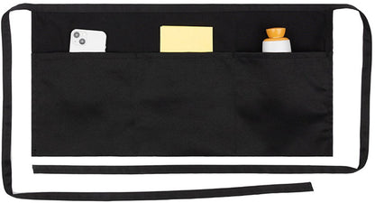 Waiter Apron - Kitchen Apron with 3 Pockets - Waterproof Bar Apron - Waterproof and Oil-Repellent - Restaurant Unisex Half Aprons - Waitress Apron - Black Server Aprons - Waiter Short Half Waist Server Apron - Aprons