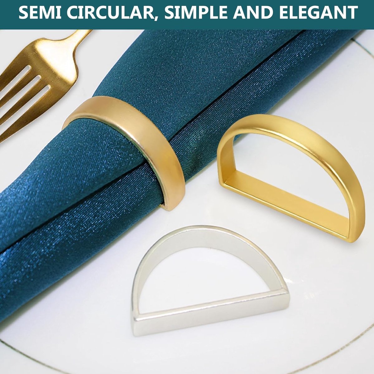 12 pieces napkin rings - gold napkin ring - Napkin rings table decoration - Napkin Ring - Gold Napkin Rings - Silver Napkin Rings - Table Accessories - Table Setting - Table Decoration - for wedding, party, dinner, birthday, table decoration