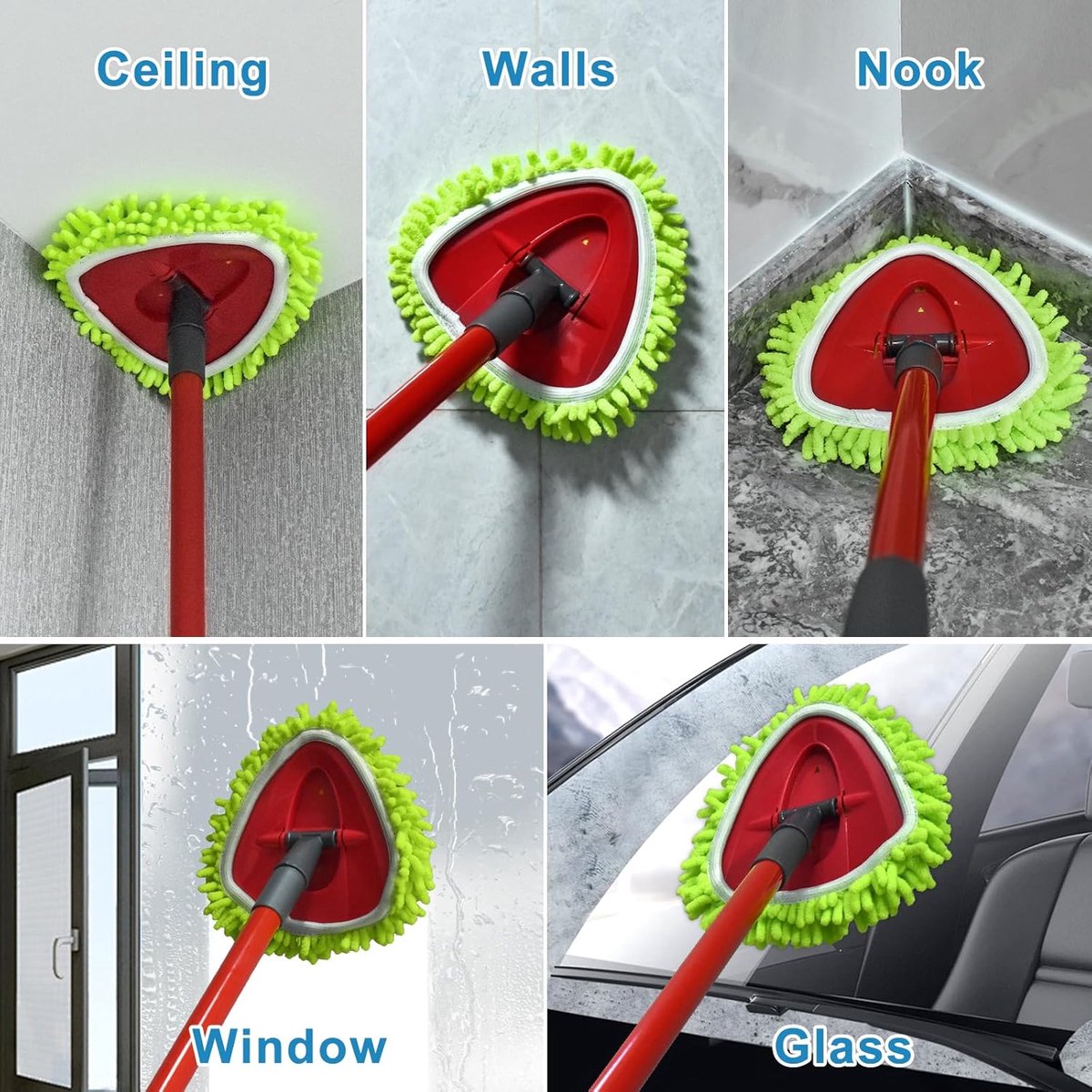 3-piece mop pad replacement suitable for O Cedar, suitable for Ocedar Easywring spin mops - microfiber chenille mop pads for Ocedar spin mops - mop head replacement - replacement mop pads - machine washable, reusable, easy to install