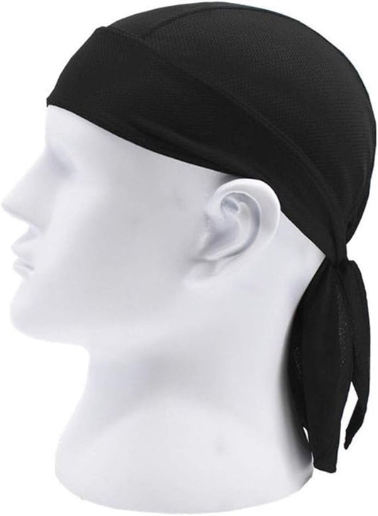 4 pieces - Cycling Cap - Frost Cap - Cycling Headscarf - Skullcap - Sweat-Wicking Beanie - Beanie - Headband - Quick-Drying Pirate Hat - Outdoor Beanie - Hip Hop Hat - Motorcycle Headscarf - Sweat-Wicking Skull Caps - Bandana for Men & Women - Black.