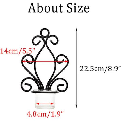 Creative Iron Wall Candle Holders Vintage Candlesticks
