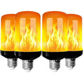 4-Pack E27 Flame Bulbs 4W LED Decorative Lights with Flaming Effect 4 Modes for Home Garden Party