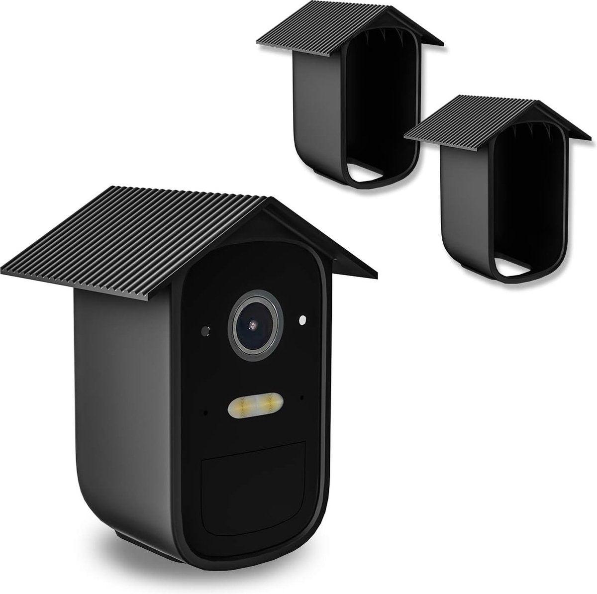 pieces - Camera silicone protective cover - security camera protective cover - black - soft silicone cover - security camera protective cover - weatherproof silicone housing - for EufyCam 2C.