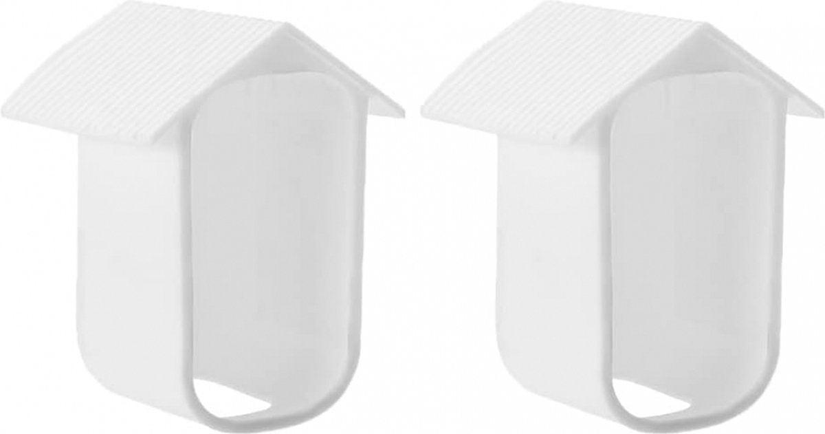 2 pieces - Camera silicone protective cover - security camera protective cover - white - soft silicone case - security camera protective cover - weatherproof silicone housing - for EufyCam 2C.
