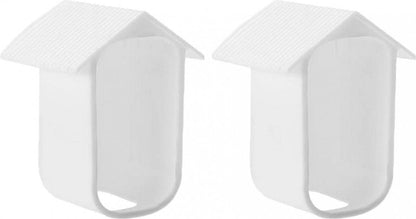 2 pieces - Camera silicone protective cover - security camera protective cover - white - soft silicone case - security camera protective cover - weatherproof silicone housing - for EufyCam 2C.