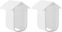 2 pieces - Camera silicone protective cover - security camera protective cover - white - soft silicone case - security camera protective cover - weatherproof silicone housing - for EufyCam 2C.