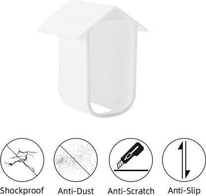 2 pieces - Camera silicone protective cover - security camera protective cover - white - soft silicone case - security camera protective cover - weatherproof silicone housing - for EufyCam 2C.