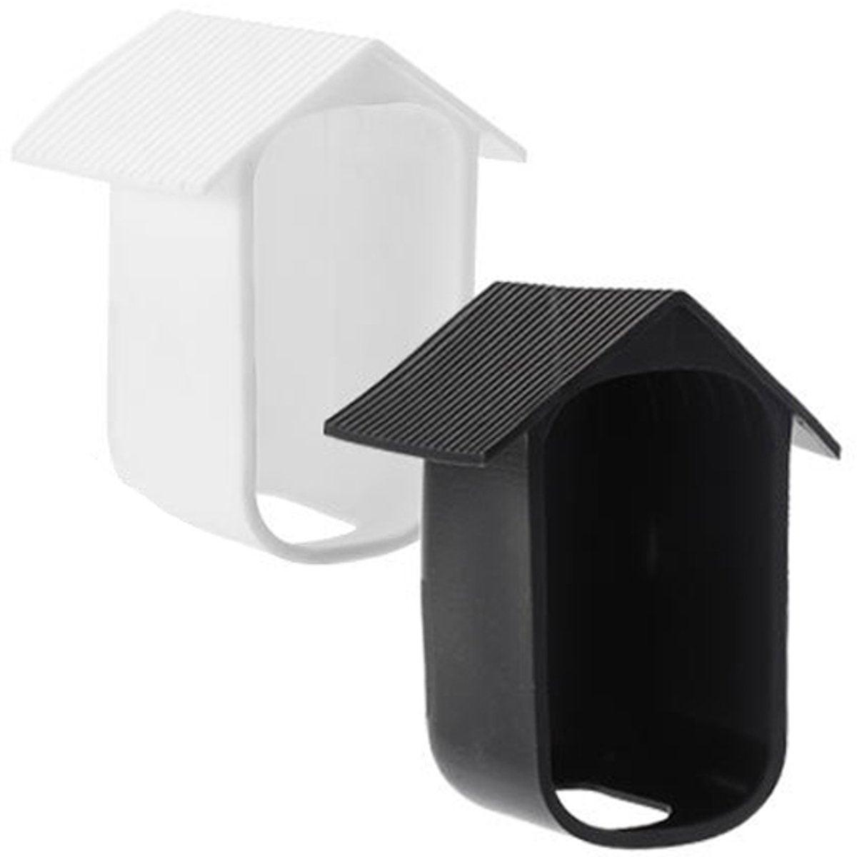 2 pieces - Camera silicone protective cover - Surveillance camera protective cover - suitable for EufyCam 2C - Protection - Weatherproof silicone housing - Soft - Black + White.