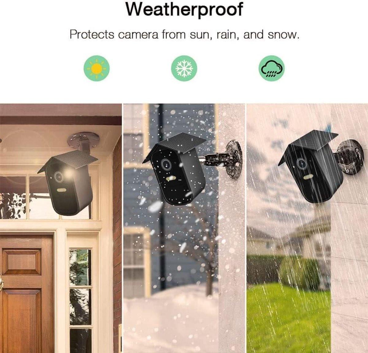 2 pieces - Camera silicone protective cover - Surveillance camera protective cover - suitable for EufyCam 2C - Protection - Weatherproof silicone housing - Soft - Black + White.
