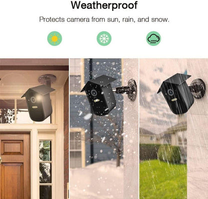 2 pieces - Camera silicone protective cover - Surveillance camera protective cover - suitable for EufyCam 2C - Protection - Weatherproof silicone housing - Soft - Black + White.