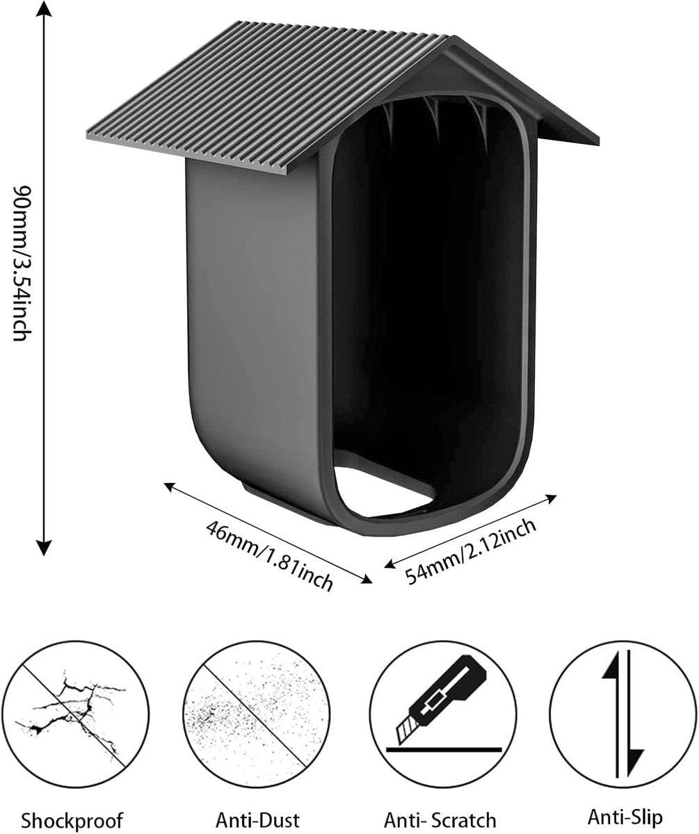 2 pieces - Camera silicone protective cover - Surveillance camera protective cover - suitable for EufyCam 2C - Protection - Weatherproof silicone housing - Soft - Black + White.