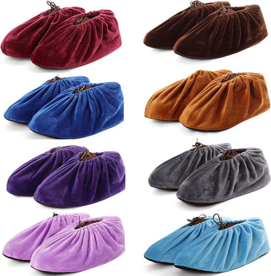 Overshoes - Shoe Cover - Shoe Protectors - Sturdy Shoe Covers - Shoe Covers - Reusable Shoe Covers - Reusable Fabric Overshoes - 8 Pairs - 31.5 x 12cm - Adult - Washable - Strong - Durable - Non-slip.