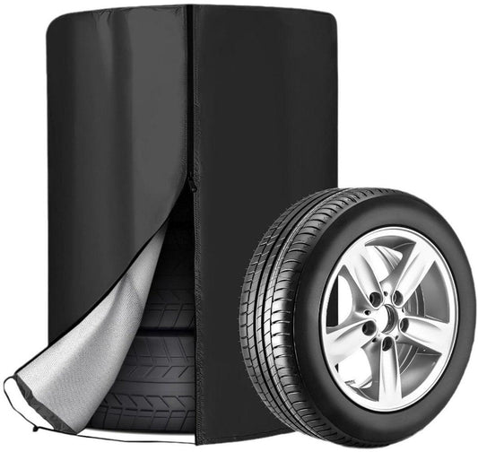 Tire cover - 1 piece - For 4 tires - Tire storage - 420D - 73*110cm - Car tire bag - Cover for car tires - Waterproof - Sun protection - Dustproof - Car tire cover - Winter tire cover - Black.