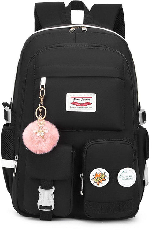Backpack - School Bag - Backpack - Girl Backpack - School Backpack - School Bag - Laptop Backpack - 30 Liters - BlackA.