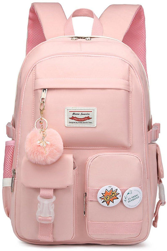 Backpack - School Bag - Backpack - Girl Backpack - School Backpack - School Bag - Laptop Backpack - 30 Liters - PinkA.
