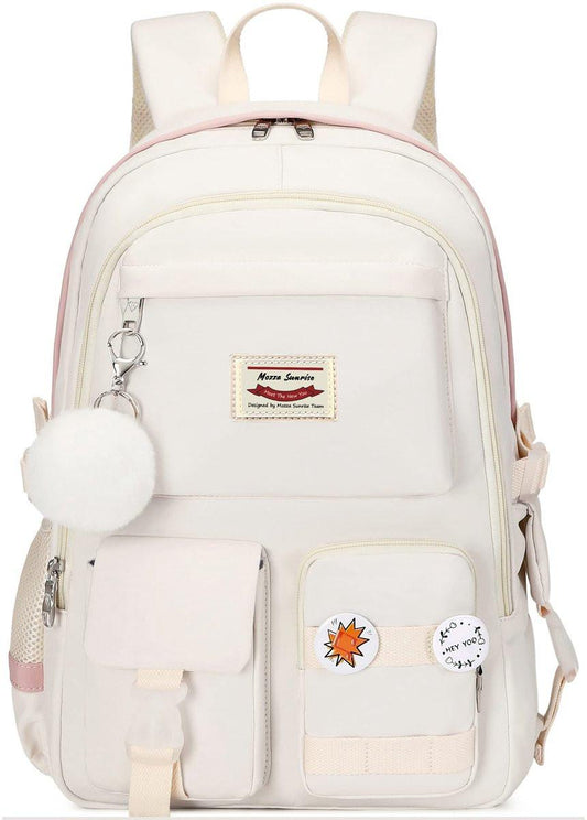Backpack - School Bag - Backpack - Girl Backpack - School Backpack - School Bag - Laptop Backpack - 30 Liters - WhiteA.