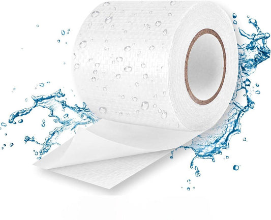 Repair tape - 8cm x 2M - Transparent - Repair cloth - Self-adhesive - for awnings, sails, boat covers and tents - Waterproof - TPU.