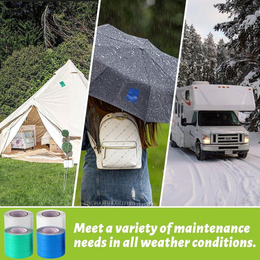 Repair tape - 8cm x 2M - Transparent - Repair cloth - Self-adhesive - for awnings, sails, boat covers and tents - Waterproof - TPU.