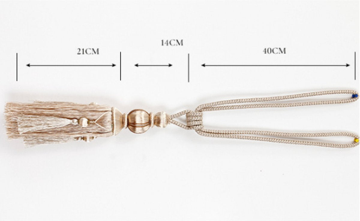 2 Pieces - Curtain Tassels - Curtain Ties - Curtain Tassel - Curtain Accessories - Curtain Holder - Curtain Tie Rope - Window Decoration Accessories - Curtain Tassel - Beige - 75cm