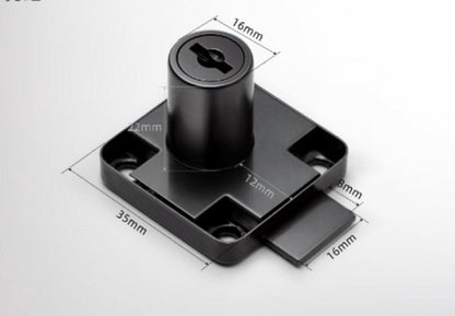 pieces - Cam Lock - furniture lock - Furniture locks - letterbox lock - security cabinet lock - drawer lock - lock with key - black - cold-rolled steel - for furniture cabinet letterbox drawer