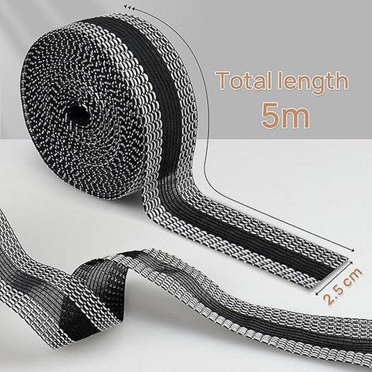 Iron-on tape - Shorten trousers - Shortening hem tape - Black - 5 meters.