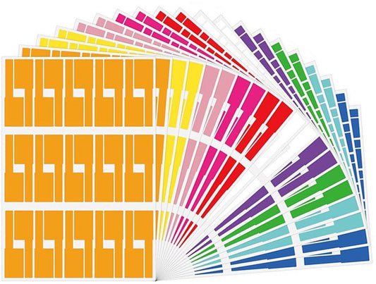 Cable Markers - 20 Pieces - Cable Labels - Cable Marking Labels - Self-Adhesive - Waterproof - Tear-Resistant - Oil-Resistant - Scratch-Resistant - Handwritten - 10 Colors.