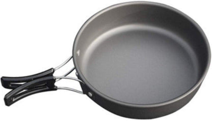 3 pieces - Cooking set - Camping Cooking set - Cookware - Camping Pan Set - Camping Cookware Kit - Kitchenware set - saucepan, pan, teapot - for 2-3 persons - for Outdoor Picnic Camping Hiking - Foldable - aluminum.