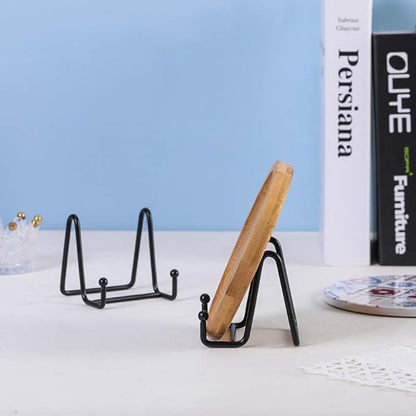 5 pieces - Plate stand - Display - Holder - Decorative plates - Books - Photo frame stand - Plates - Rack - Kitchen cabinet - Metal - black - 7.6*8.3*8 cm