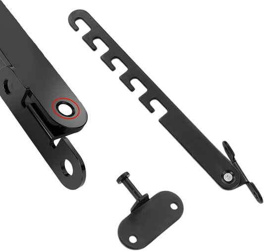 Window and Door Stopper - 2 pieces - Window Limiter - Window Security - Child Lock Window - Window Lock - 16cm - with Mounting Material - Black.