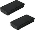 Desk organizer - 2 pieces - Drawer dividers - Self-adhesive - Under desk drawer organizer - Drawer under desk - Hidden desk drawer - For shelves, desks and tables - Black - 19.8*10.5*3.3 cm - ABS